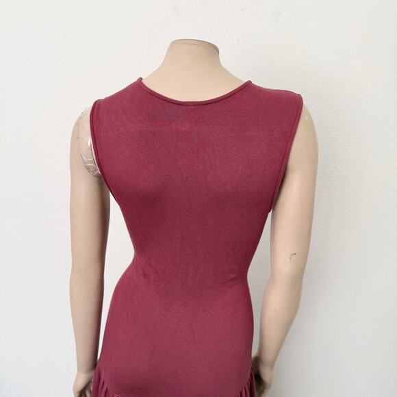 [Anthropologie] Daily Practice Red Sleeveless Drop Waist Maxi Dress Sz Medium M - Picture 5 of 11